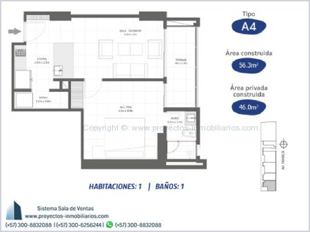 Imagen de Apartamento Tipo A4 - Ambar Roca