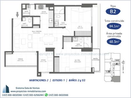 Imagen de Apartamento Tipo B2 - Ambar Roca