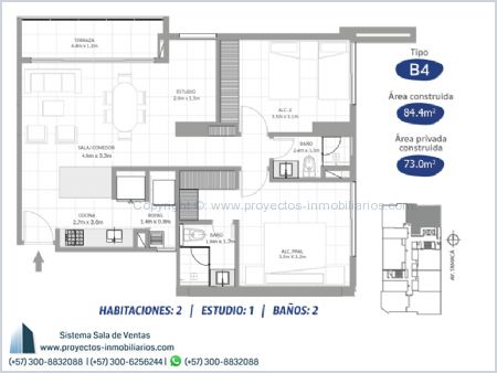 Imagen de Apartamento Tipo B4 - Ambar Roca
