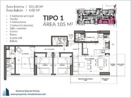 Imagen de Planta Tipo 1 - Opera Tower 