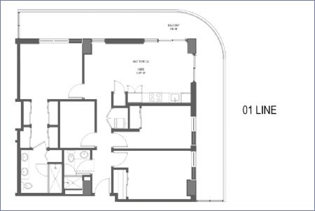 Render de Linea 01: Tipo D2 - 3 alcobas - 72 Park Imagen de Linea 01: Tipo D2 - 3 alcobas - 72 Park