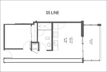 Imagen de Linea 5: Tipo M2R-SW - 1 alcoba - 72 Park