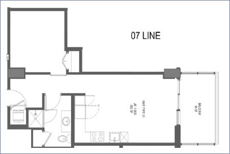 Imagen de Linea 7: Tipo S1 - 1 alcoba - 72 Park