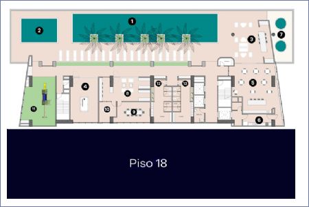 Imagen de Planta General - Piso 18 - Ambar Bio