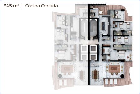 Imagen de Área: 345 m2 - Cocina cerrada - Allure