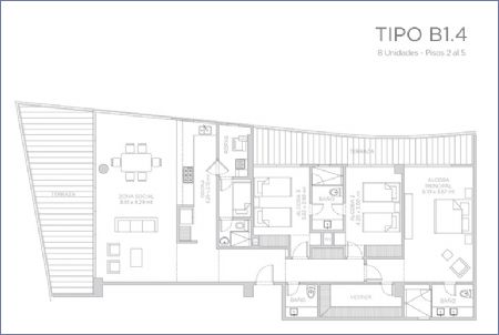 Imagen de Apartamento Tipo B1.4 - Morros ZOE