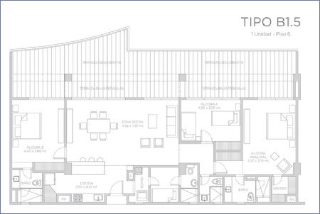 Imagen de Apartamento Tipo B1.5 - Morros ZOE