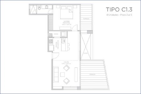 Imagen de Apartamento Tipo C1.3 - Morros ZOE