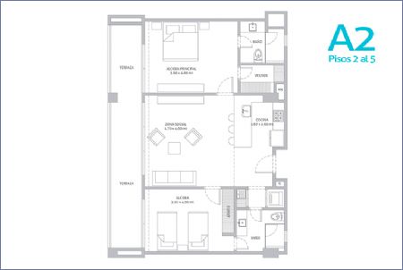 Imagen de Apartamento Tipo A2 - Morros IO