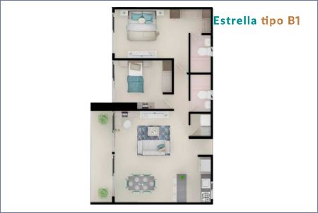Imagen de Apartamento Tipo B1 - MIZAR