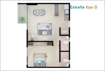 Imagen de Apartamento Tipo D - MIZAR