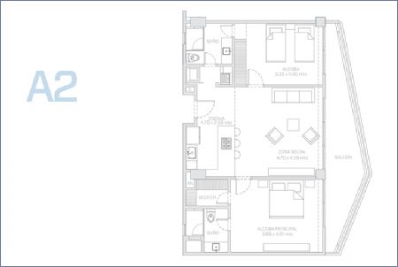 Imagen de Planta Apartamento Tipo A2 - Morros ECO