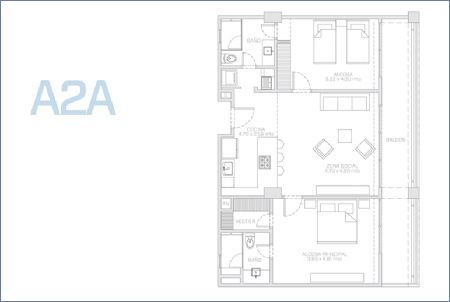 Imagen de Planta Apartamento Tipo A2A - Morros ECO