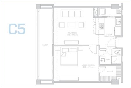 Imagen de Planta Apartamento Tipo C5 - Morros ECO
