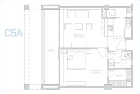 Imagen de Planta Apartamento Tipo C5A - Morros ECO