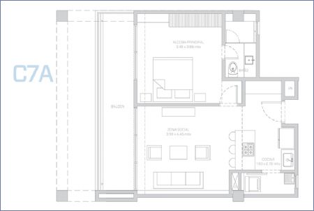Imagen de Planta Apartamento Tipo C7A - Morros ECO