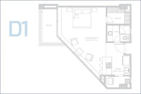 Imagen de Planta Apartamento Tipo D1 - Morros ECO