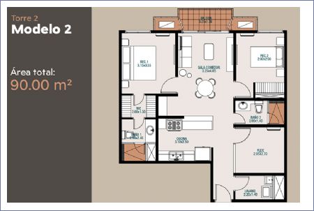 Imagen de Torre 2 Modelo 2 Opción D: Recamara - Parterre