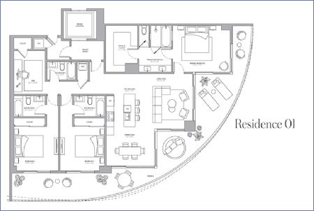 Render de Residencia 01 - ONE Park Tower Imagen de Residencia 01 - ONE Park Tower