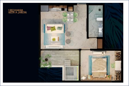 Imagen de Departamento 1 Recámara vista jardín - Ocean View