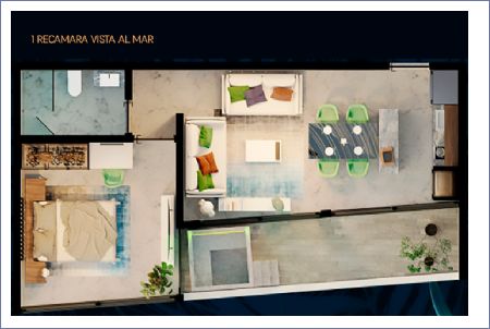 Imagen de Departamento 1 Recámara vista mar 3 - Ocean View