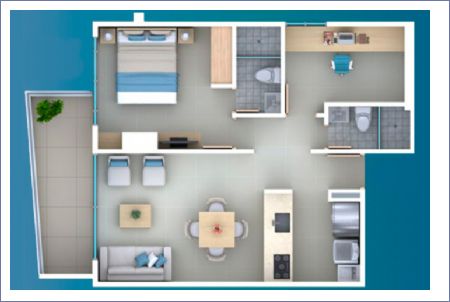 Imagen de Apartamento Tipo 01 Balcon Plus - BULAN