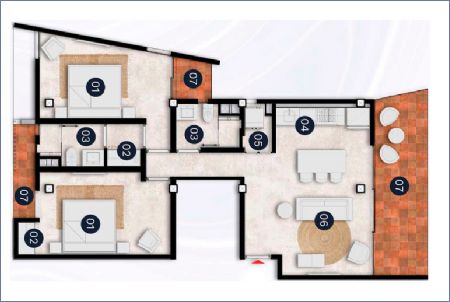 Imagen de Departamento De 2 Recamaras Torre 2 - Blue Gardens