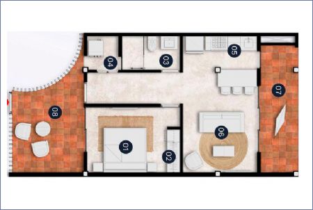 Imagen de Estudio Torre 1 - Blue Gardens