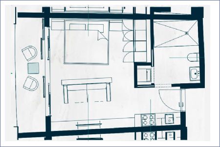 Imagen de Apartamento 2 ● 1 Habitación - Atlántida