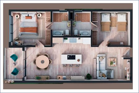 Imagen de Apartamentos 2 Habitaciones - City Place