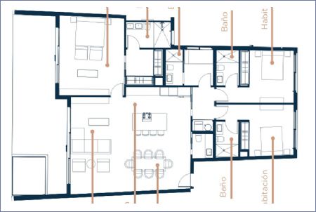Imagen de Bloque D Nivel 1 ●  Habitaciones: 3 - Silver Beach