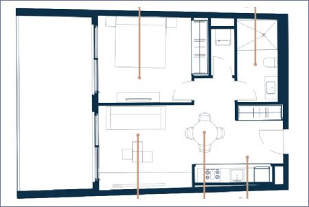 Imagen de Bloque F Nivel 2 ●  Habitaciones: 1 - Silver Beach