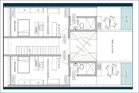 Render de 1 Recámara Tipo A Planta Baja - Condos 89 Imagen de 1 Recámara Tipo A Planta Baja - Condos 89