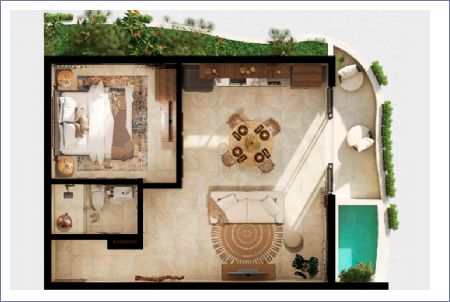 Imagen de Departamentos de 1 Recamámara - Aurea Tulum