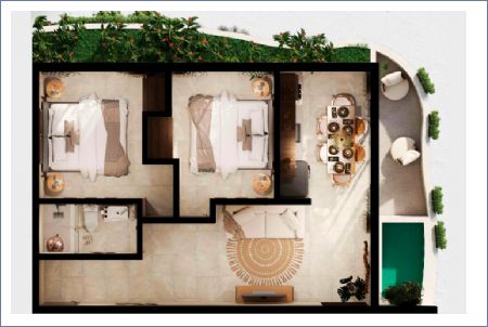 Imagen de Departamentos de 2 Recamáras - Aurea Tulum