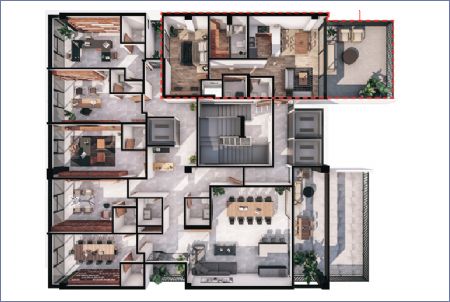 Render de Suite Harmony club y 6 oficinas exclusivas - Harmony GDL Imagen de Suite Harmony club y 6 oficinas exclusivas - Harmony GDL