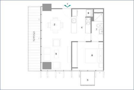 Imagen de PLANTA  DEPARTAMENTO  TIPO-1  - Blum