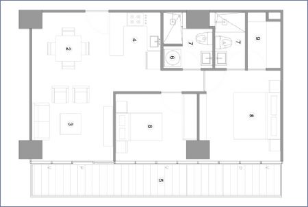 Imagen de PLANTA  DEPARTAMENTO  TIPO-3 - Blum
