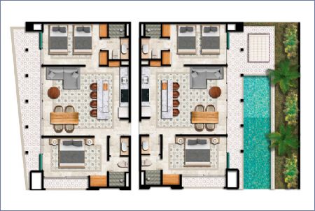 Render de The Ground House - Pink Riad Imagen de The Ground House - Pink Riad