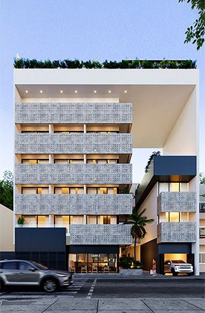Desarrollos inmobiliarios sobre planos, en preventa, en construcción y terminados para la venta en Playa del Carmen - Playa del Carmen