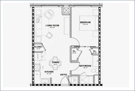 Imagen de 1 recámara - The Flats