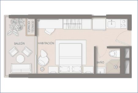 Imagen de APARTA SUITE TIPO A1 - Dunna