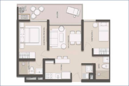 Imagen de APARTA SUITE TIPO C1 - Dunna