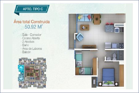 Render de Apartamento Tipo C - URBIS 150 Imagen de Apartamento Tipo C - URBIS 150