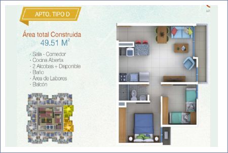 Render de Apartamento Tipo D - URBIS 150 Imagen de Apartamento Tipo D - URBIS 150