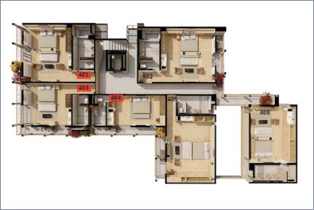 Imagen de Planta Piso 4 - Casa Jalapa