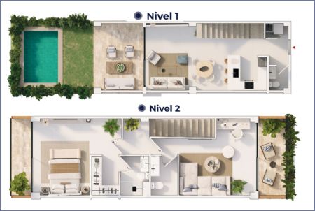 Render de Planta Tipo A.1 - Niveles 1-2 - Galia Imagen de Planta Tipo A.1 - Niveles 1-2 - Galia