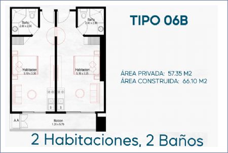 Imagen de Planta Tipo 06B - B3 Living