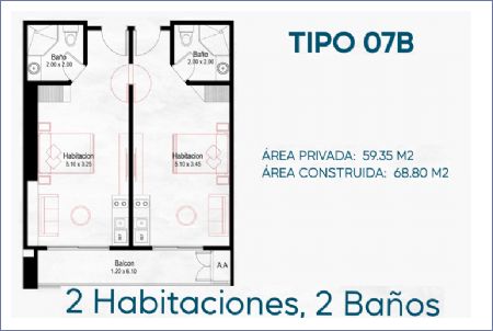 Imagen de Planta Tipo 07B - B3 Living