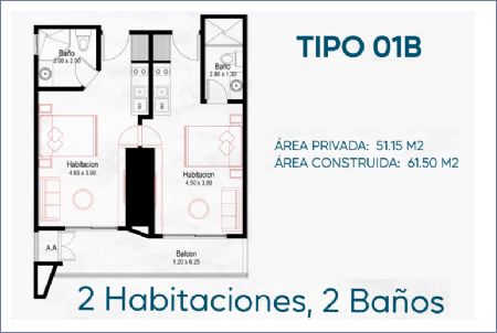 Imagen de Planta Tipo 01B - B3 Living